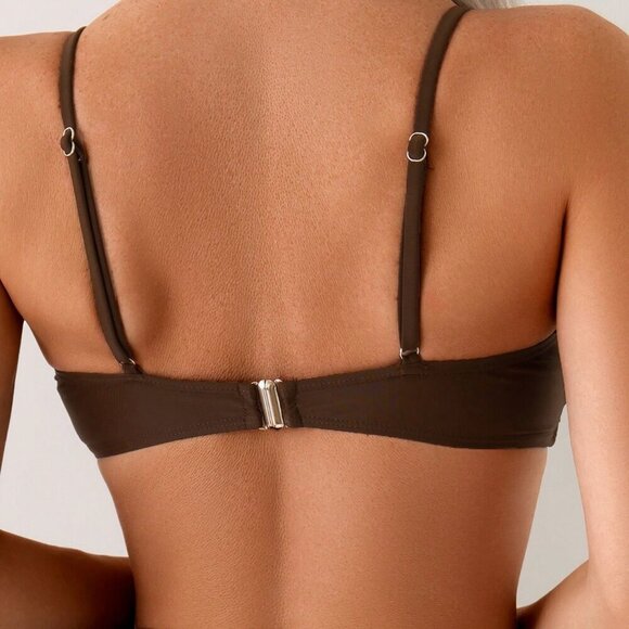 Multicolor Elegant Women's Beaded Halter High Waisted Bikini - Picture 5 of 5